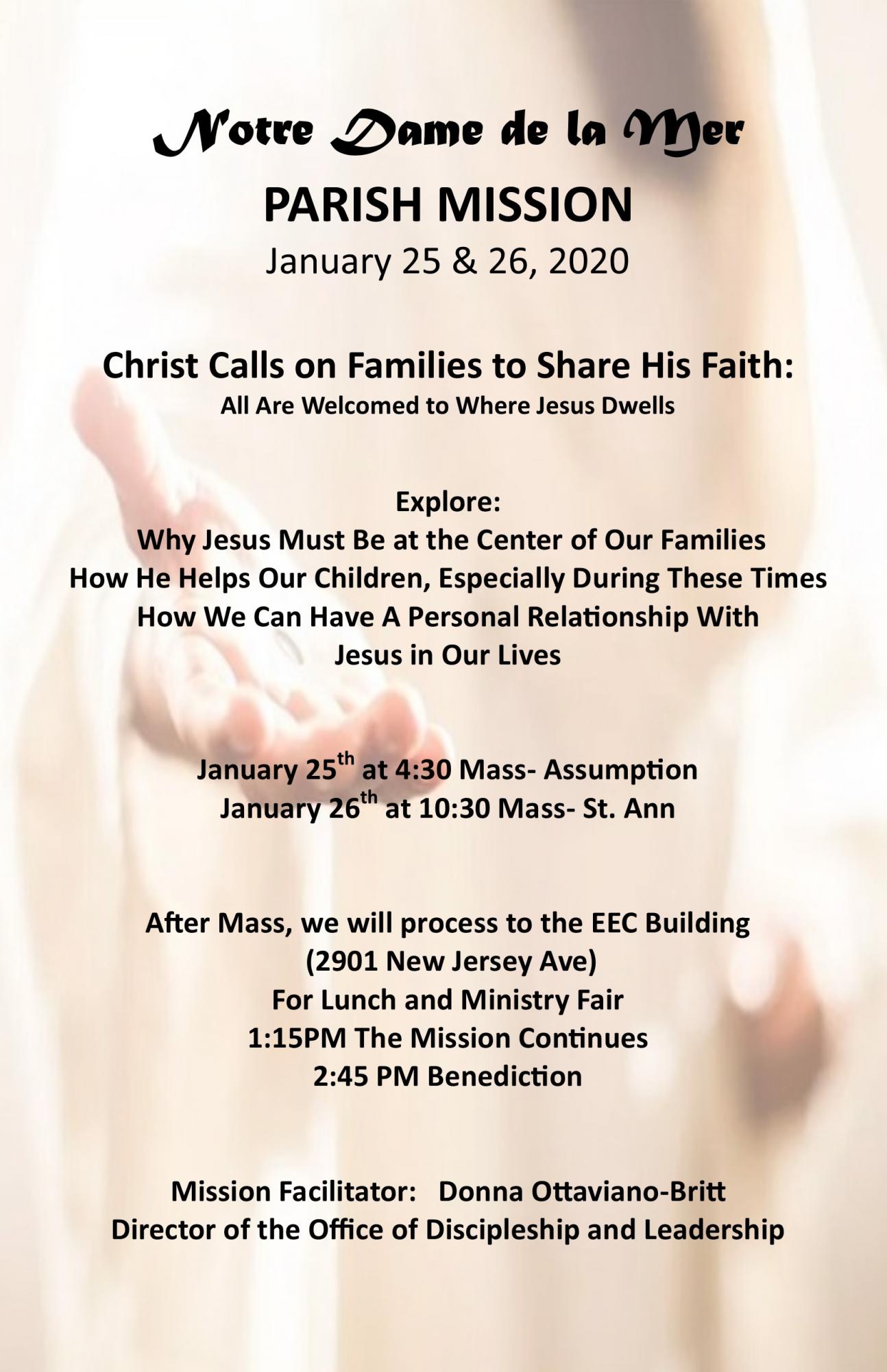 Parish Mission Notre Dame De La Mer Parish